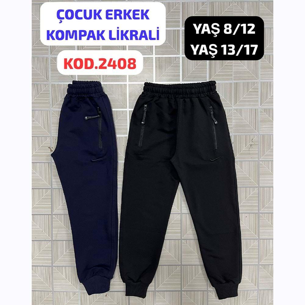 Yılmazcan 2408-2 Çocuk Kompak Likralı Eşofman Alt 13-17 Yaş