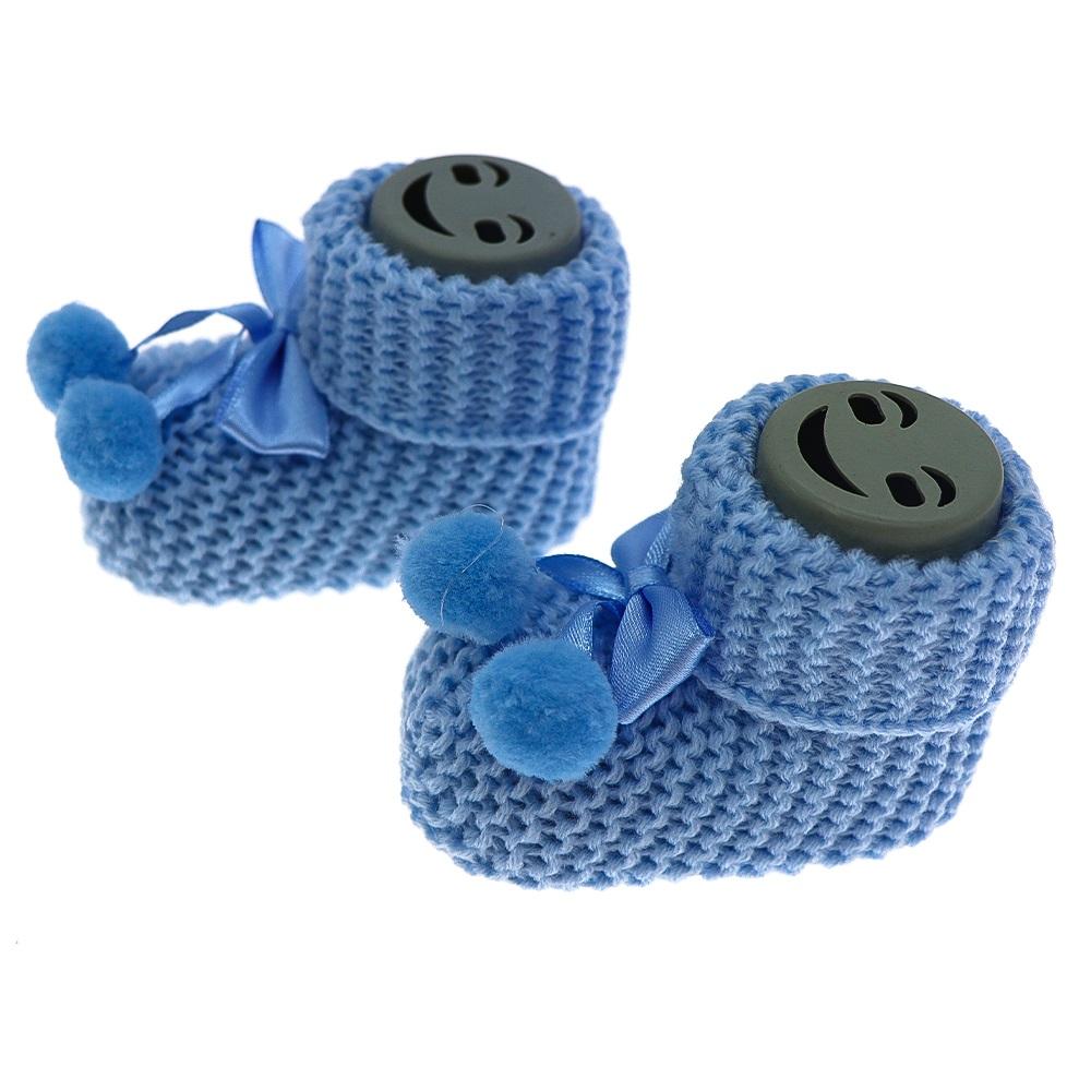 Gogo Bici 5002 Bebe Pomponlu Örgü Patik 0-3 Ay