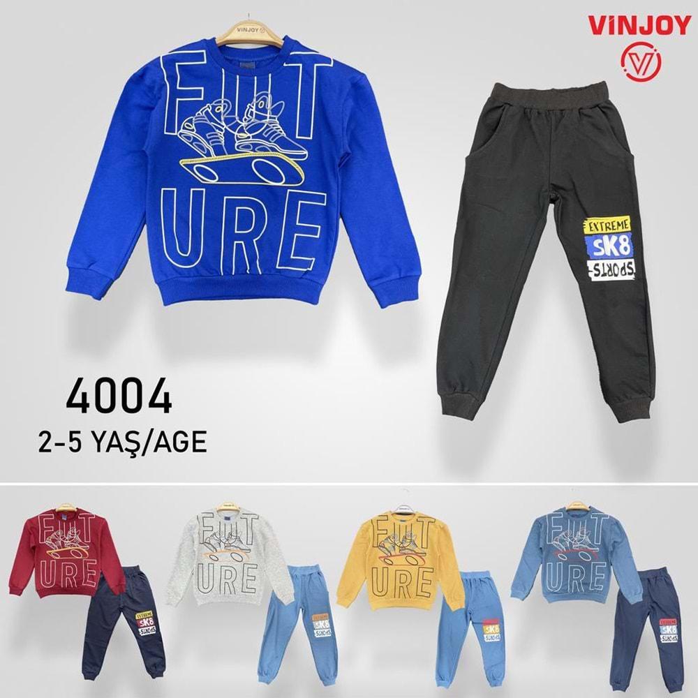 Vinjoy 4004 Erkek Çocuk Future Baskılı 2 İplik 2 li Takım 2-5 Yaş