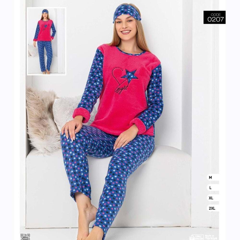 Neyl 0207 Bayan Polar Pijama Takım M-2XL