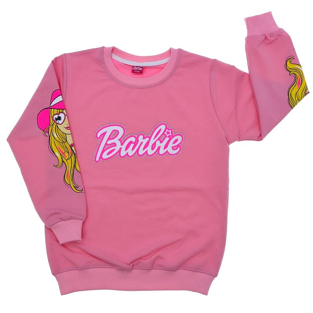 Barbie 8097 Kız Çocuk Penye Barbie Baskılı Sıfır Yaka Sweat 5-8 Yaş
