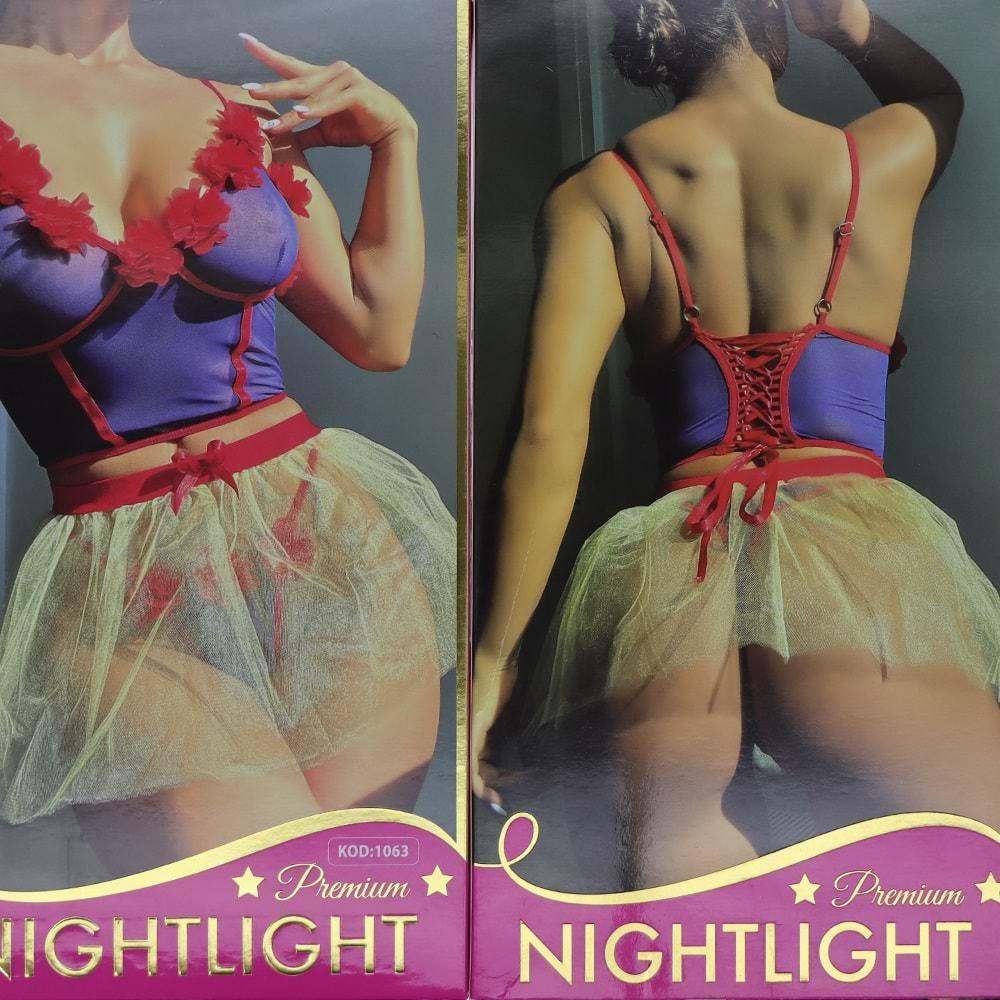 NightLight 1063 Bayan Pamuk Prenses Kostümü Fantazi Gecelik