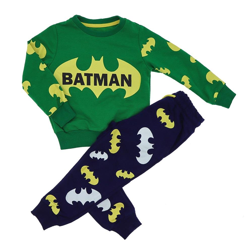 ZARA-2010 Erkek Çocuk Penye Sıfır Yaka Batman Baskılı Takım 2-8 Yaş