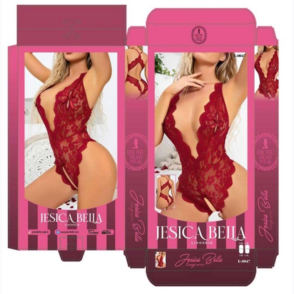 Jesıca Bella E-0047 Bayan Dantelli Fantazi Babydoll Gecelik