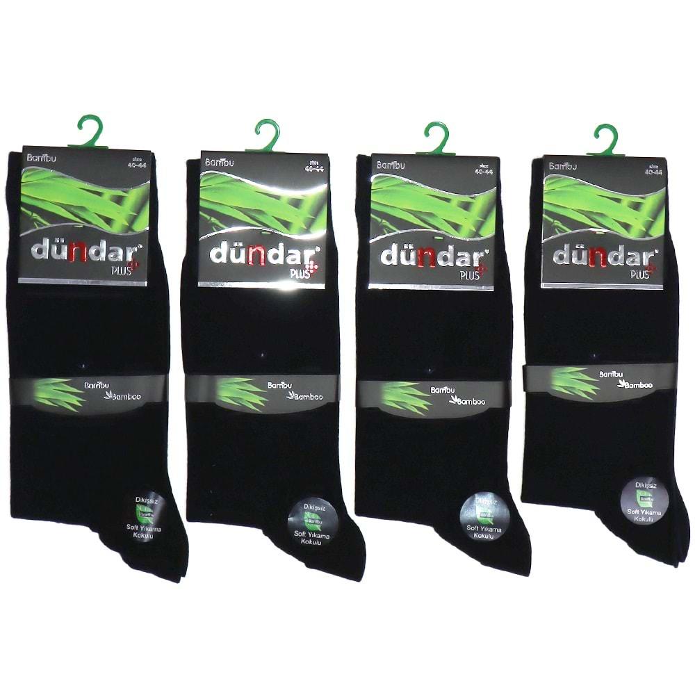 Dündar 5602 Erkek Desenli Plus Bambu Likralı Dikişsiz Soket Çorap - Lacivert - PAKET İÇİ TEK RENK