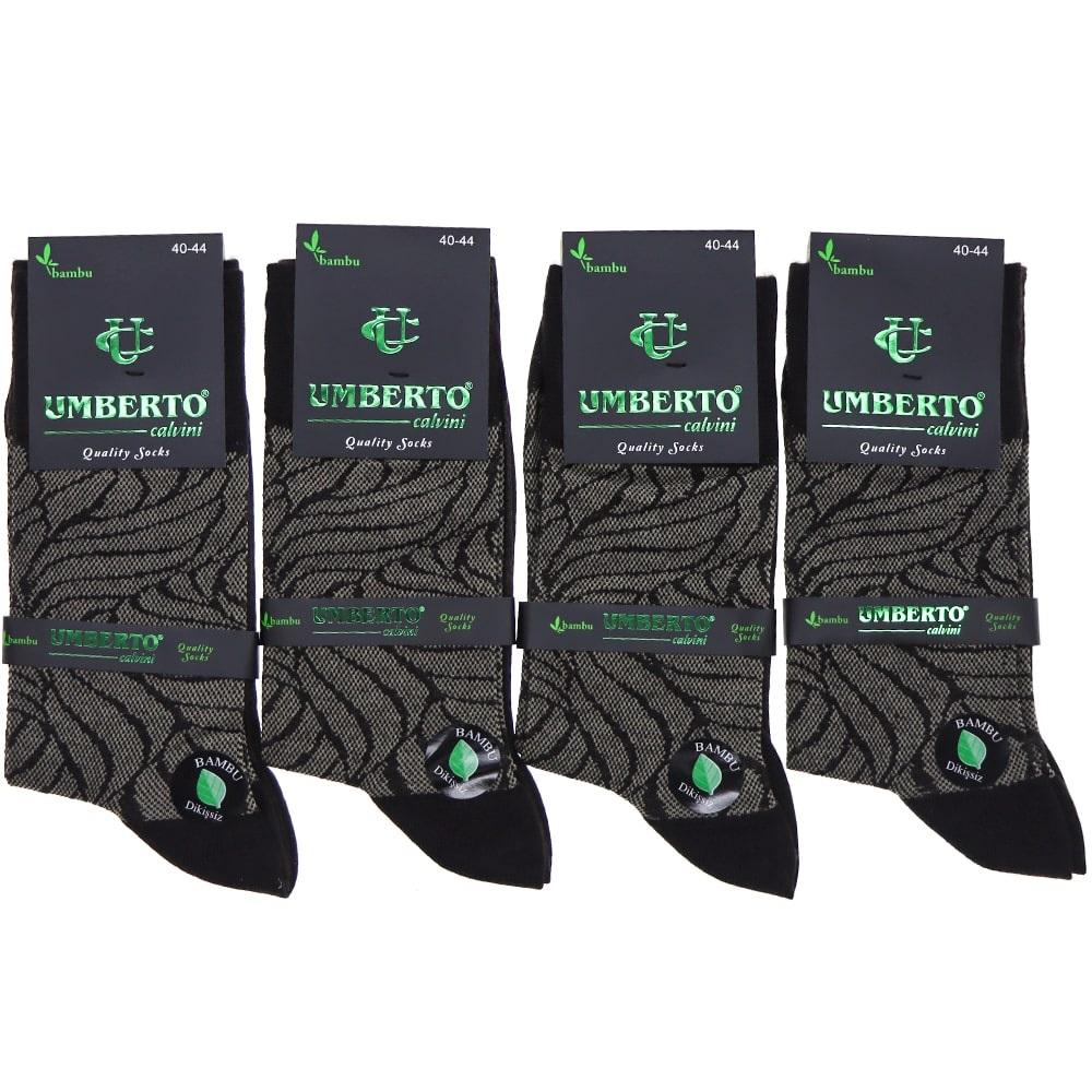 308 Erkek Desenli Bambu Dikişsiz Soket Çorap