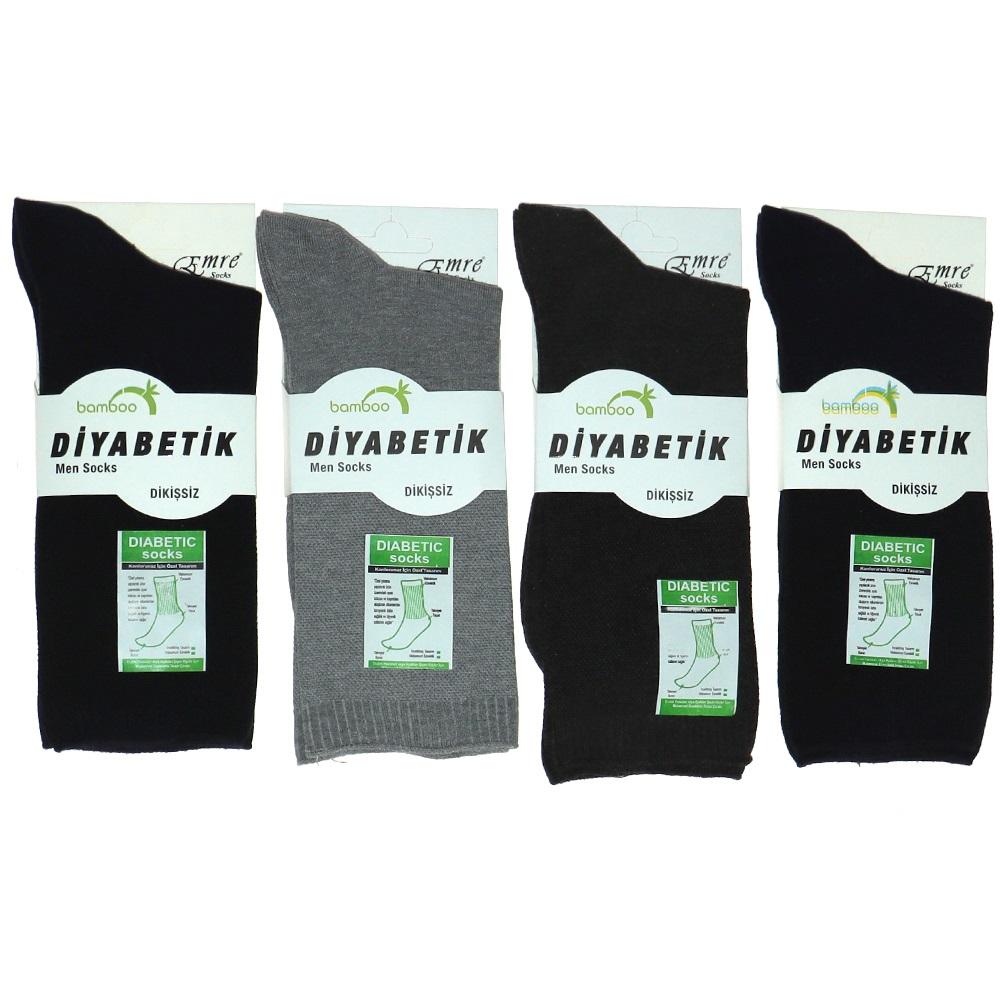 Emre 224 Erkek Kutulu Dikişsiz Bambu Diyabetik Soket Çorap