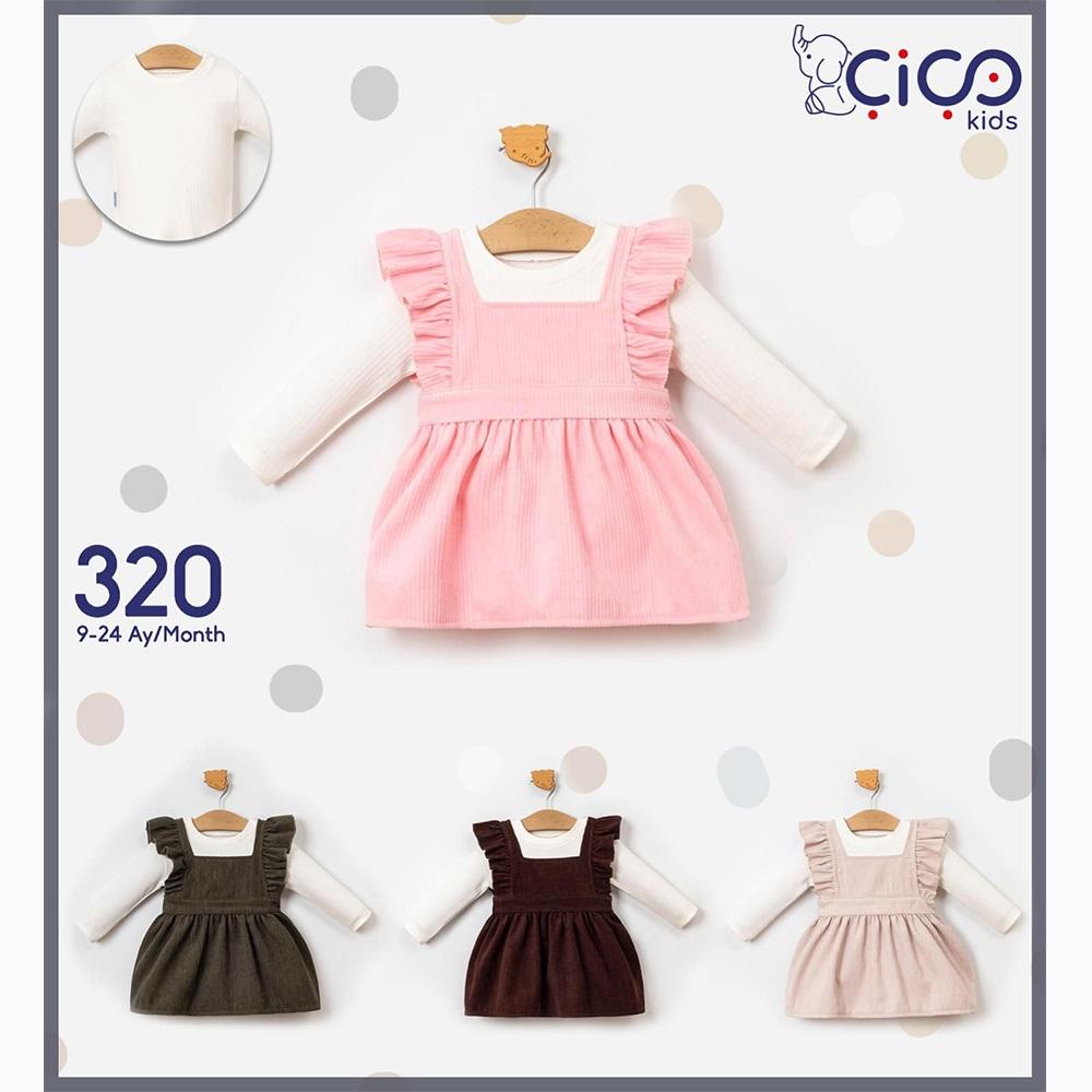 Çiço Kids 320 Kız Bebe Badili Kadife Elbise 9-24 Ay