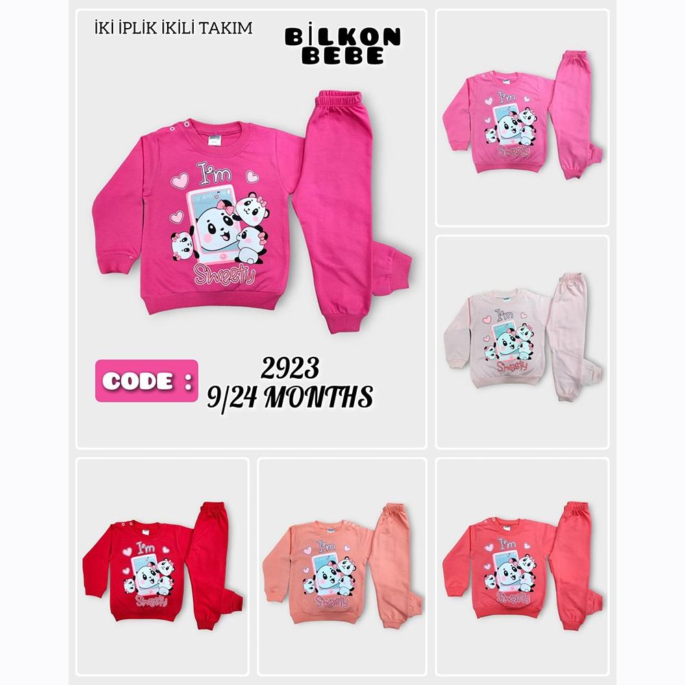 Bilkon Baby 2923 Kız Çocuk Telefonlu Panda Takım 9-24 Ay