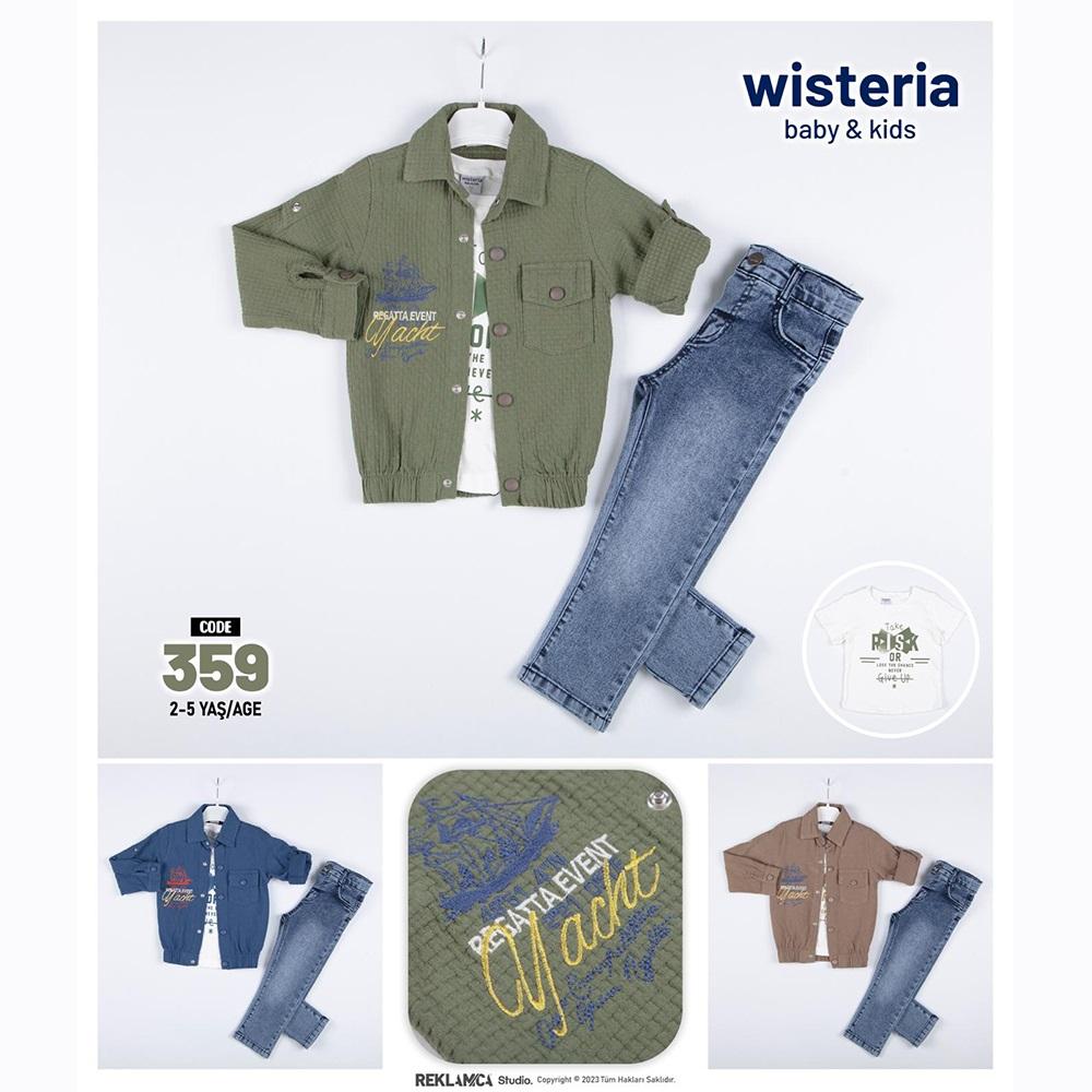 Wisteria Baby 359 Erkek Çocuk 3 Lü Ceket Takım 2-5 Yaş