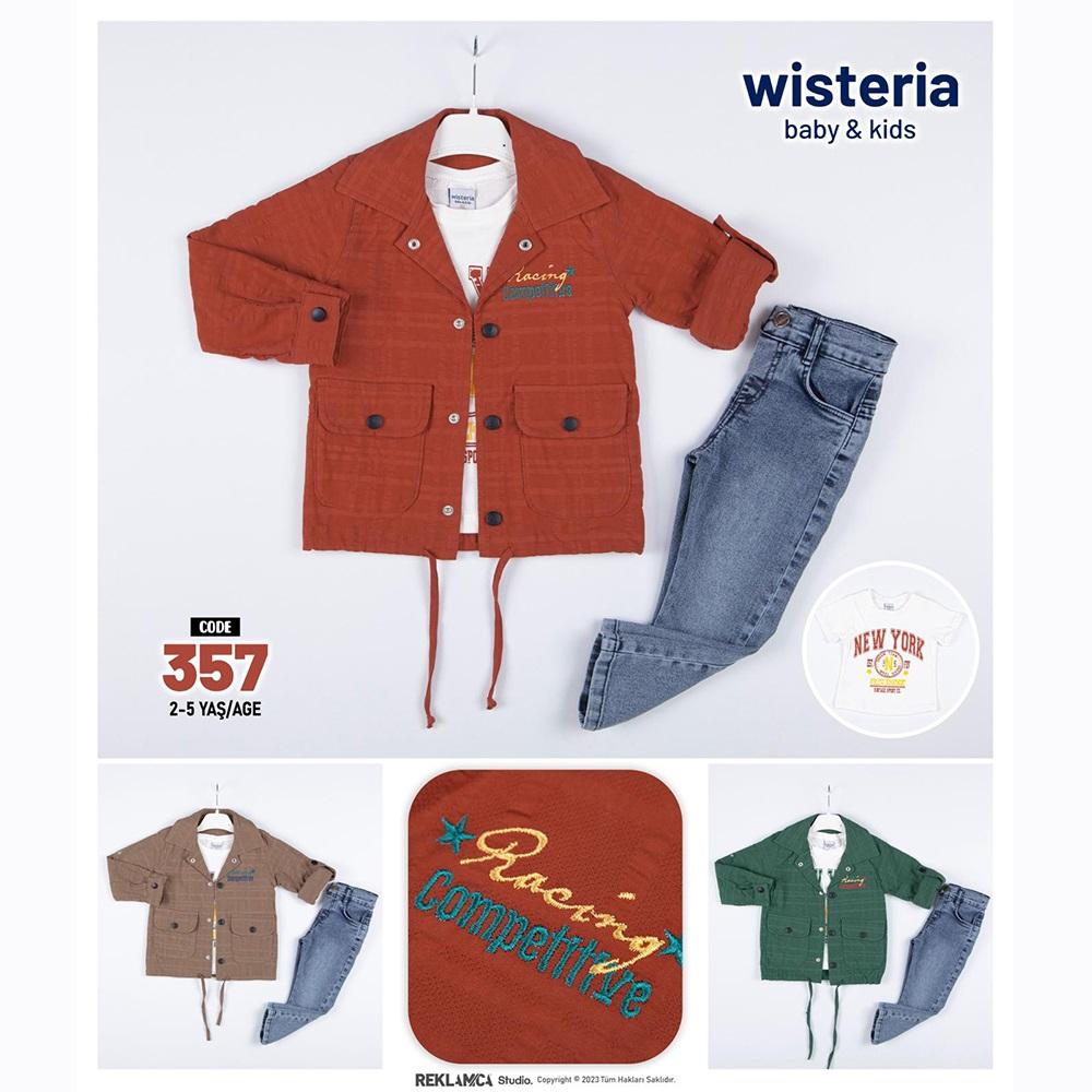 Wisteria Baby 357 Erkek Çocuk 3 Lü Ceket Takım 2-5 Yaş