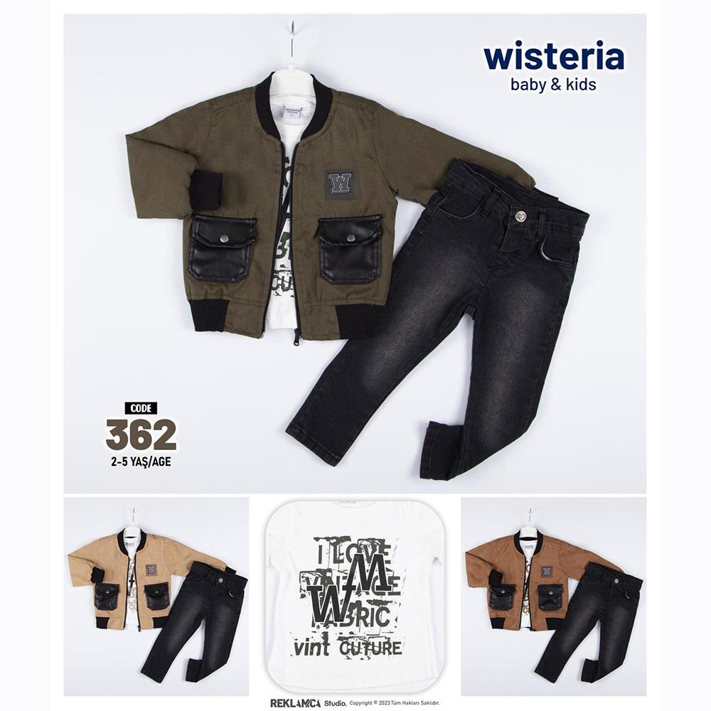 Wisteria Baby 362 Erkek Çocuk 3 Lü Ceket Takım 2-5 Yaş