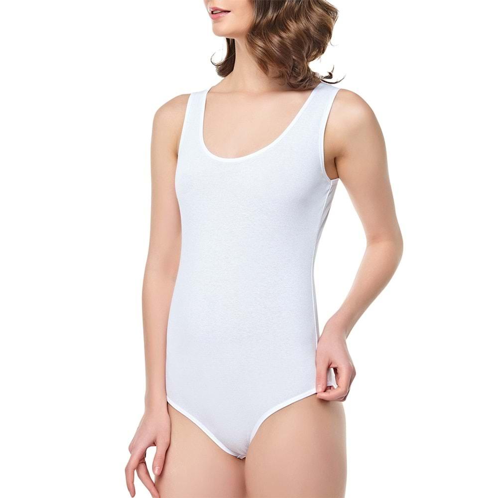 Seher Yıldızı 0071 Bayan Geniş Askı Body - Gri - XL