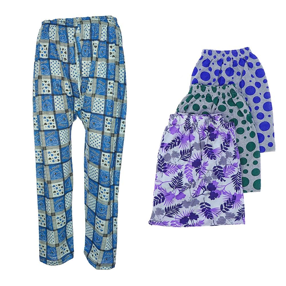Burak Bey Bayan Desenli Penye Düz Paça Pijama Alt XL