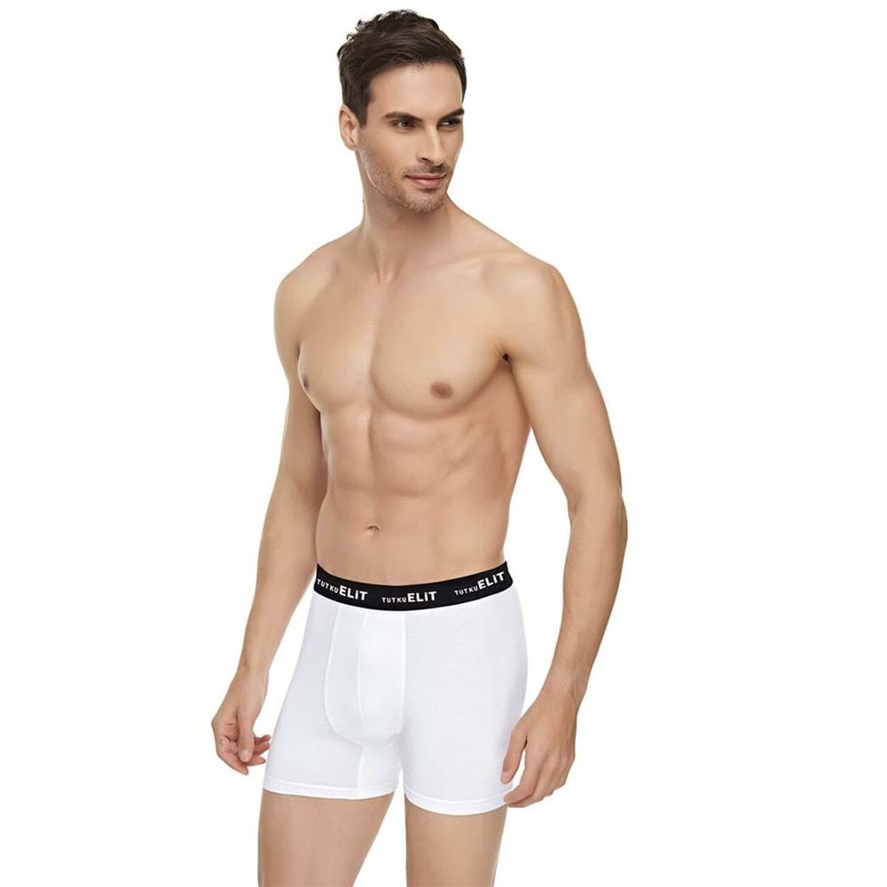 Tutku Elit 1252 Erkek Modal Elastan Boxer - Beyaz - S