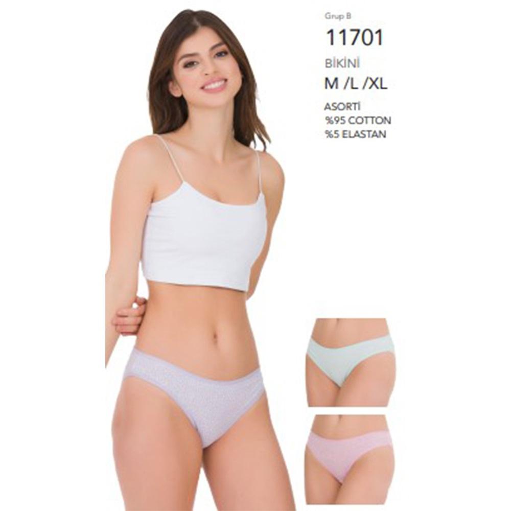 Berrak 11701 Bayan Penye Bikini Külot M-XL