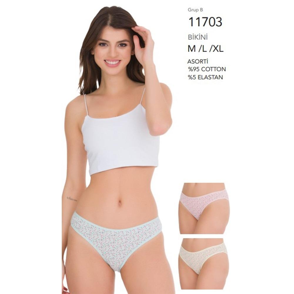 Berrak 11703 Bayan Penye Bikini Külot M-XL