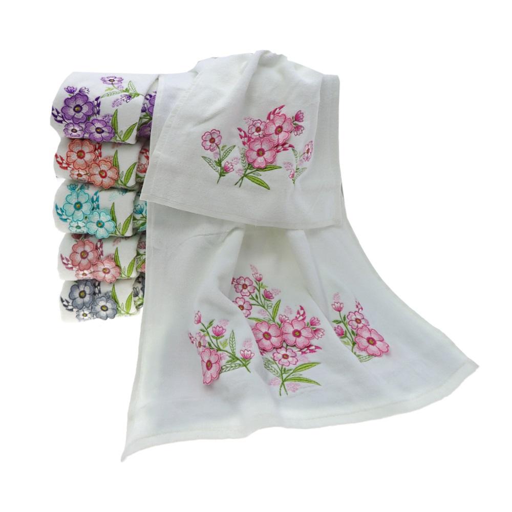 Orkidem Kadife 3D Nakışlı Analı Kızlı Kutulu El Yüz Havlusu 50x90 30x50 Cm