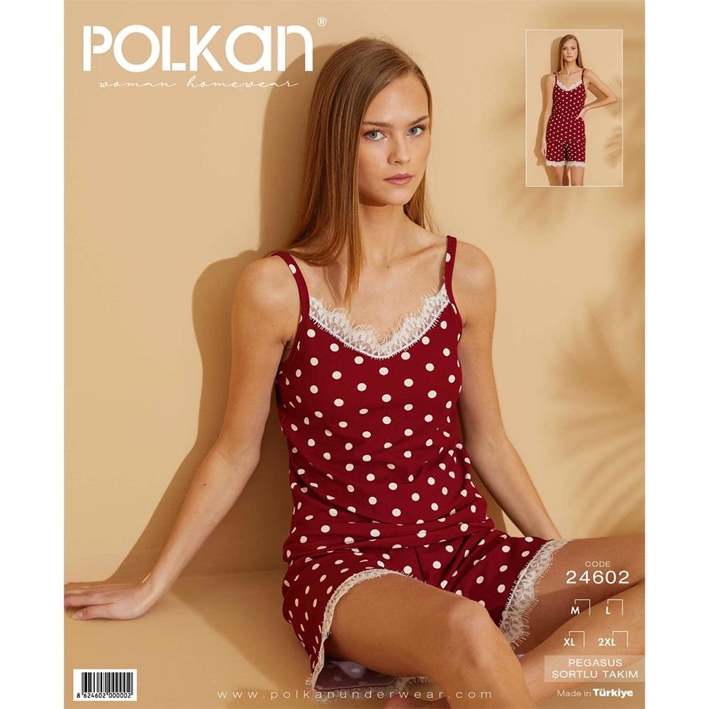 Polkan 24602 Bayan Pegasus Desenli Şortlu Pijama Takımı M-2XL