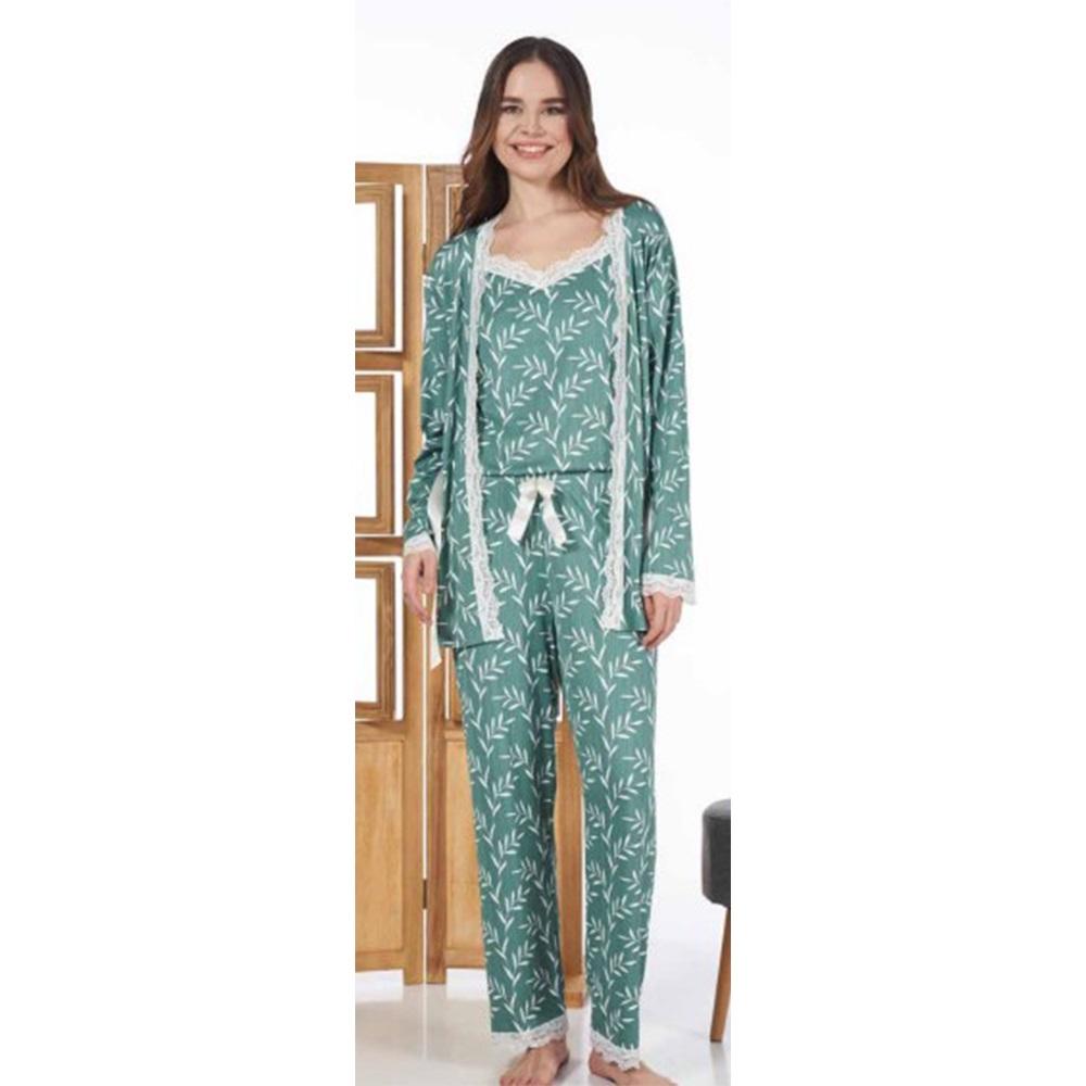 Estiva 24171 Bayan Pegasus Sabahlıklı 3 Lü Pijama Takımı S-XL