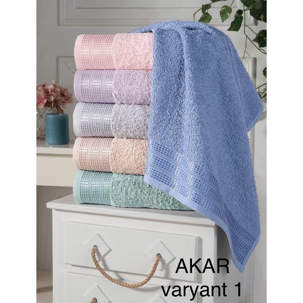 Modamina Jakarlı Akar 1.Varyant Banyo Havlusu 70x140 cm