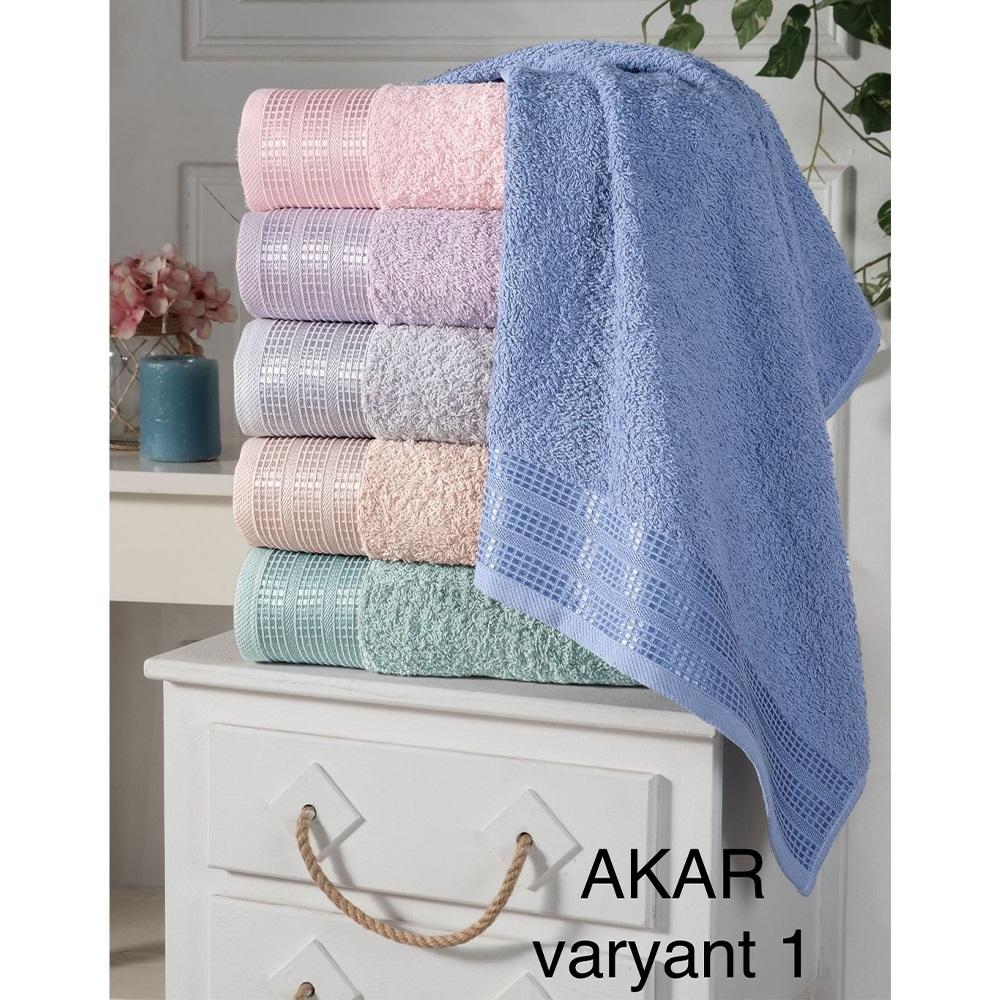 Modamina Jakarlı Akar 1.Varyant Banyo Havlusu 90x150 cm