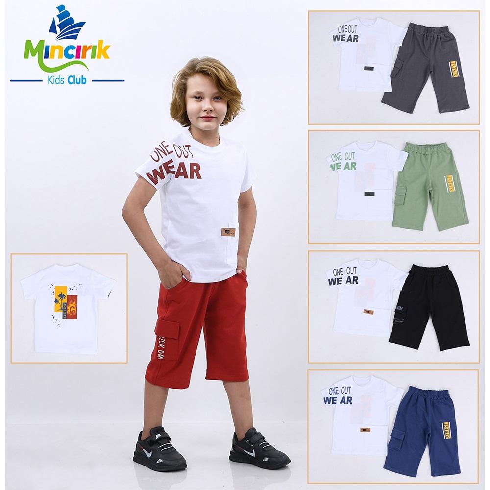 Keskinler Kids 1770 Erkek Çocuk Armalı 2 İp Şortlu Takım 6-12 Yaş