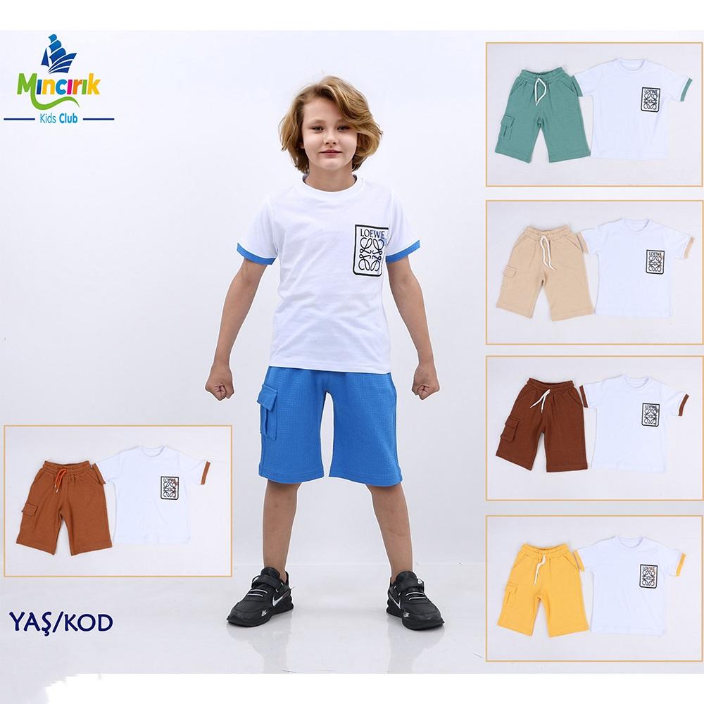 Keskinler Kids 1780 Erkek Çocuk Loewe Bas 2 İp Şortlu Takım 6-12 Yaş