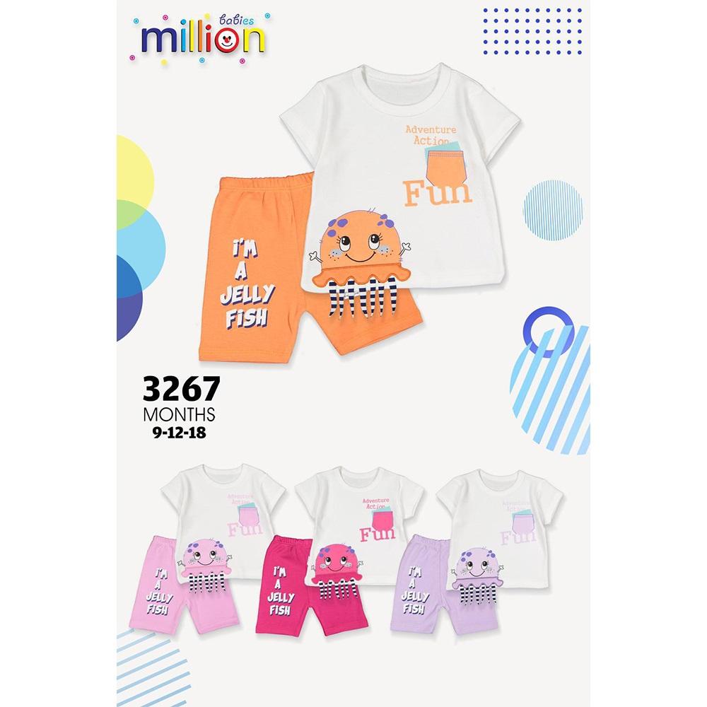 Million 3267 Kız Bebe Fun Ahtapot 2 Li Takım 3-6-9 Ay