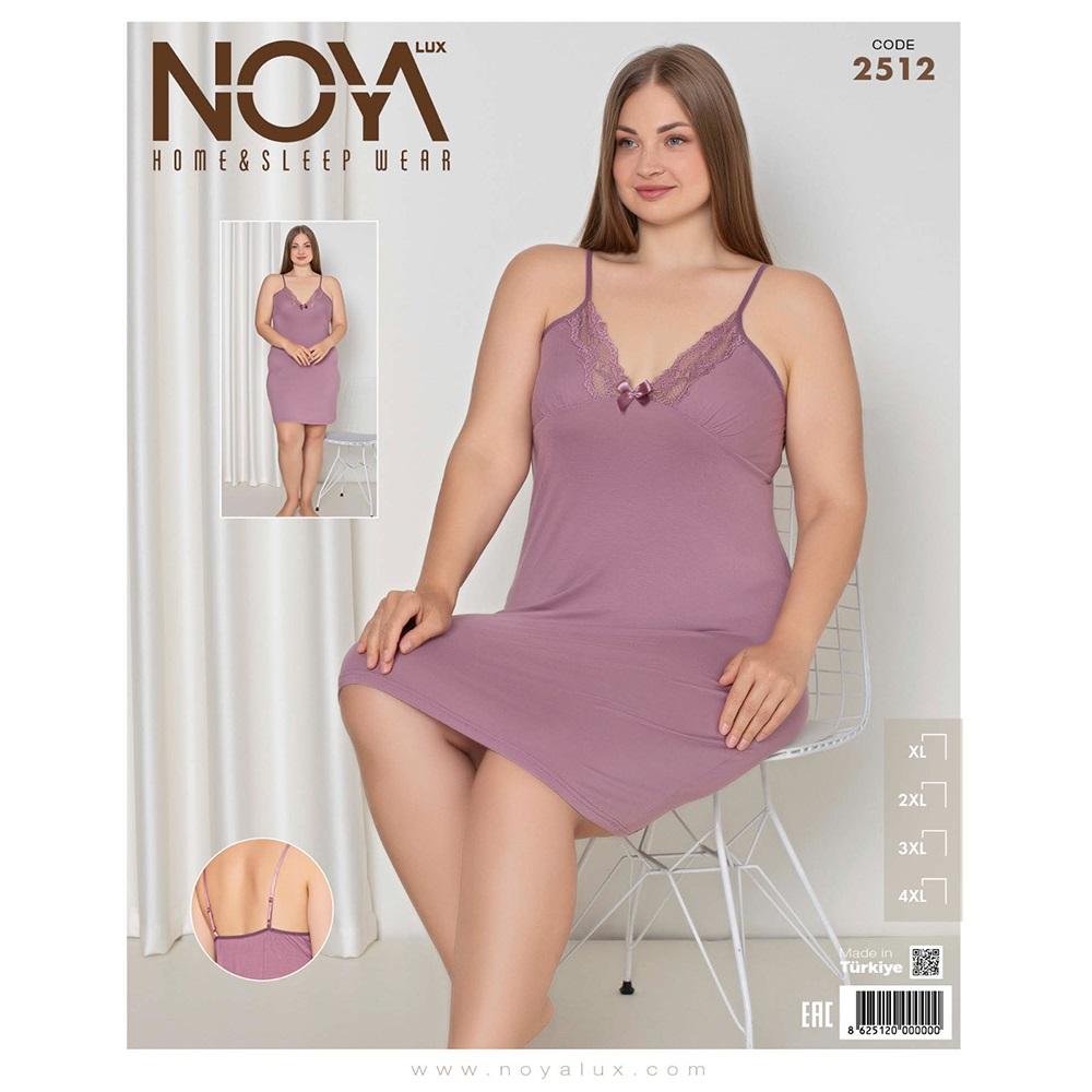 Noya Lux 2512 Bayan Ring Viskon Battal İp Askılı Gecelik XL-4XL