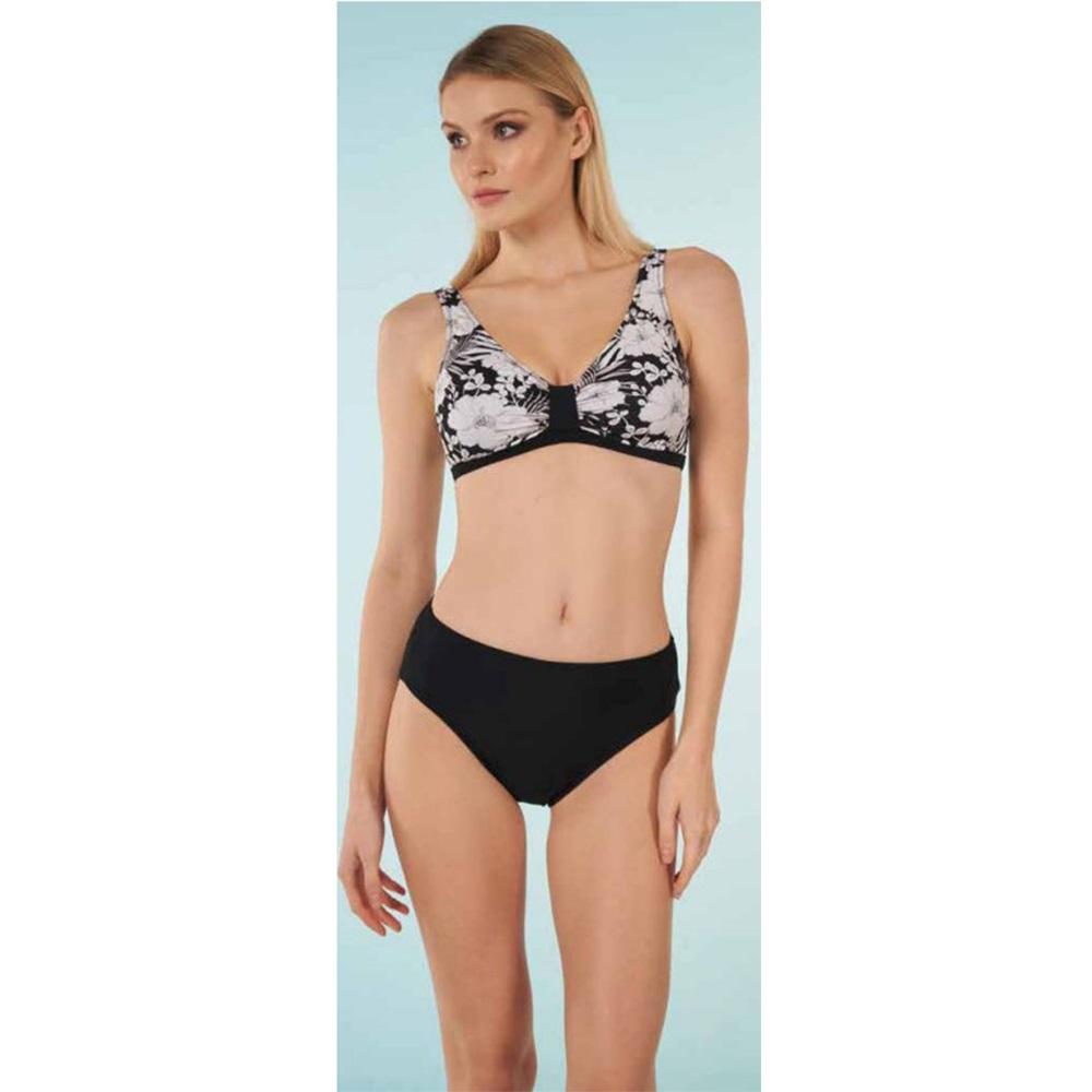 Estiva 2524 901 Bayan Çiçekli Toparlayıcı Emprime Bikini Battal 3XL-6XL