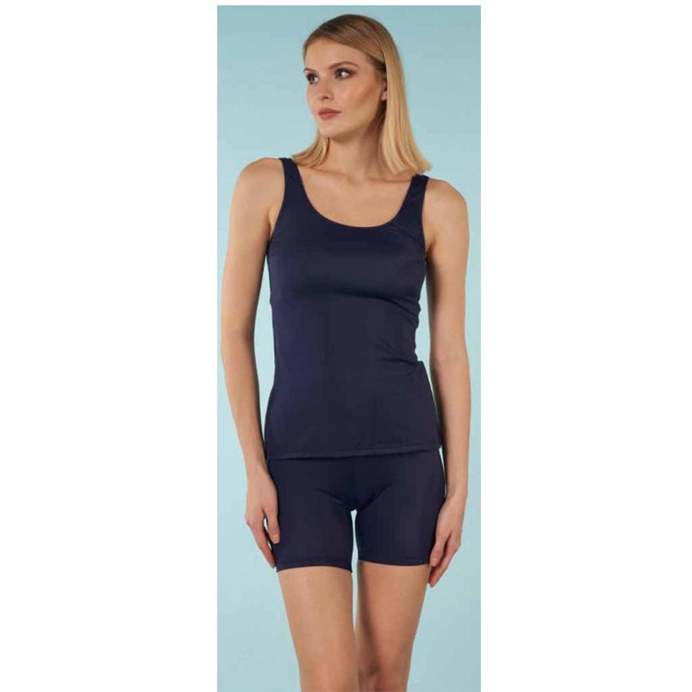 Estiva 2518 102 Bayan Şortlu Düz Tankini Mayo M-3XL