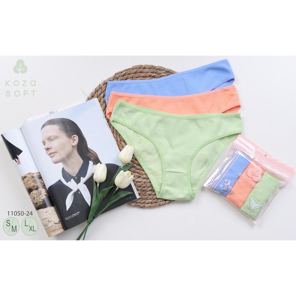 Koza Soft 11050-24 Bayan Penye Raporlu 3 Lü Slip Bikini