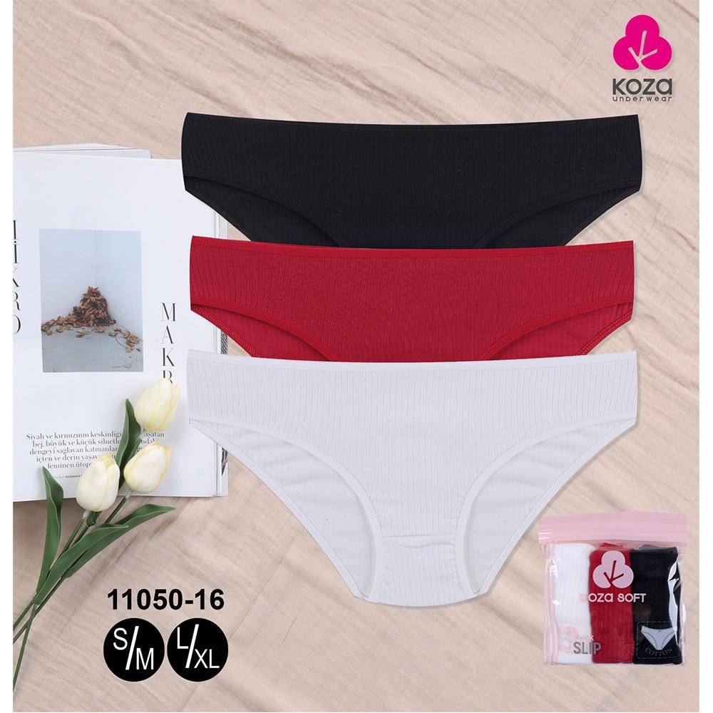 Koza Soft 11050-16 Bayan Penye Raporlu 3 Lü Slip Bikini