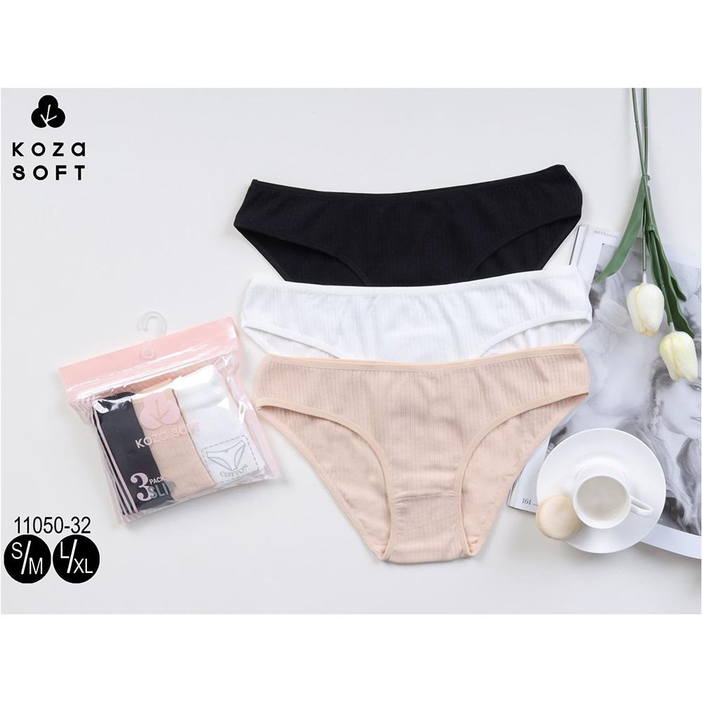 Koza Soft 11050-32 Bayan Penye Raporlu 3 Lü Slip Bikini