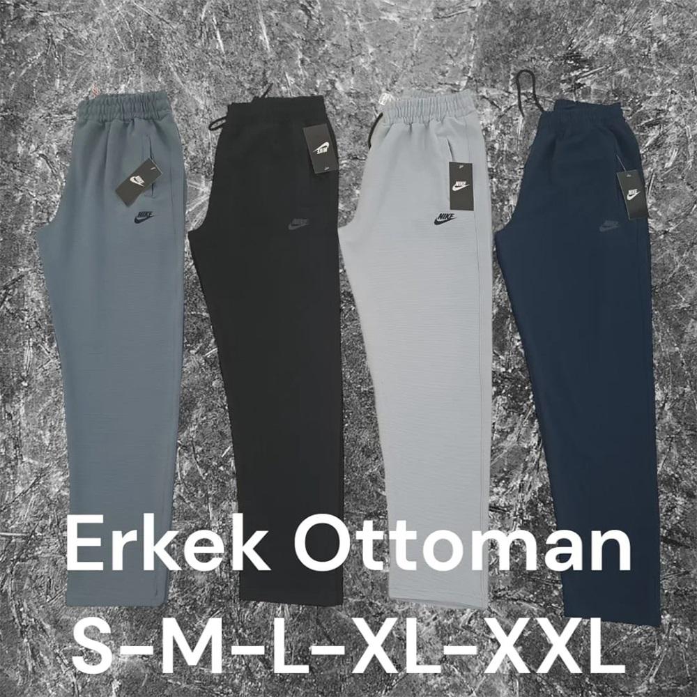 Baran Erkek Ottoman Nıke Baskılı Düz Paça Eşofman Alt S-XXL