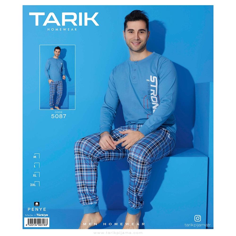 Tarık 5087 Erkek Strong Bas U Kol Penye Pijama Takımı M-2XL