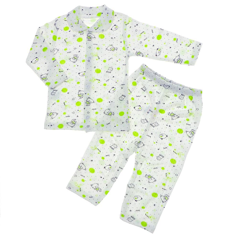 Bebişş 1202 Bebe Raporlu Desenli Yakalı Pijama Takımı 12-24 Ay