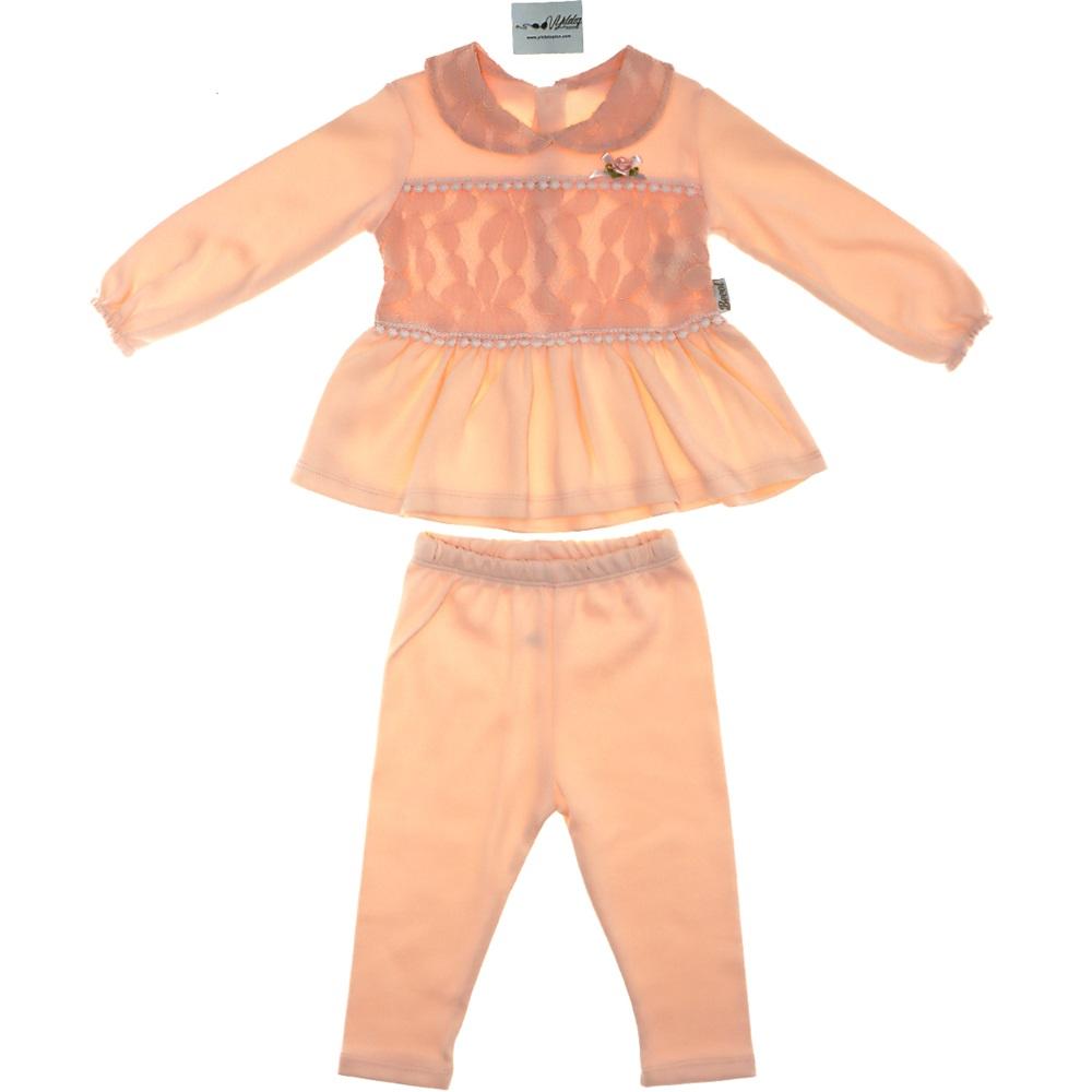 374 Kız Çocuk Kordonlu Tunik Takım 6-9-12 Ay