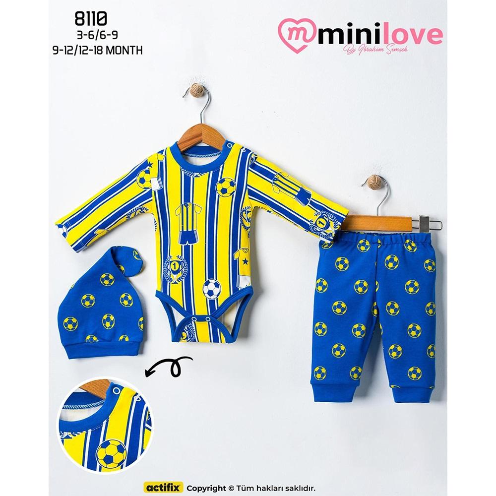 Mini love 8110 Bebe Penye Badili 3 Lü Taraftar Takımı 3-18 Ay