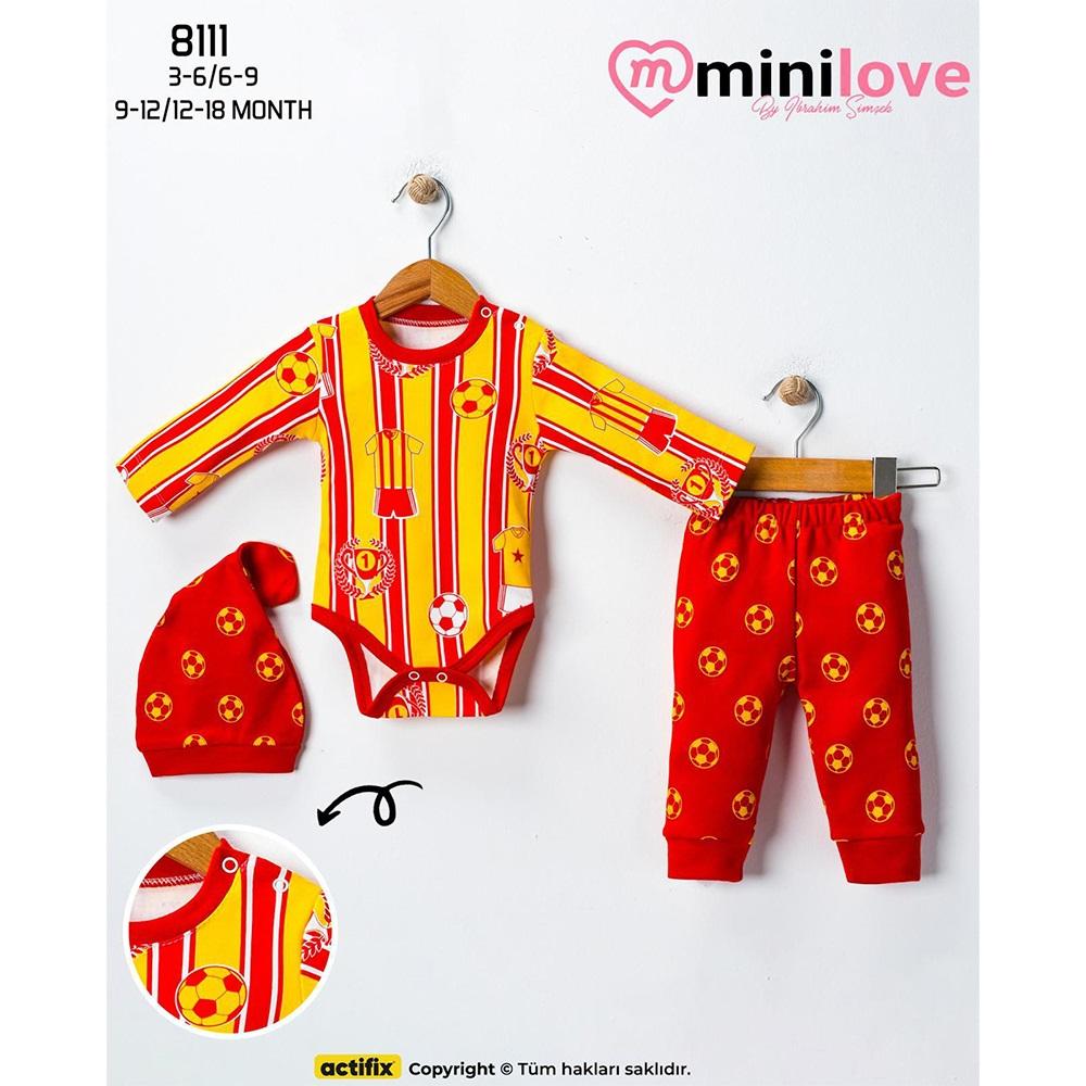 Mini love 8111 Bebe Penye Badili 3 Lü Taraftar Takımı 3-18 Ay