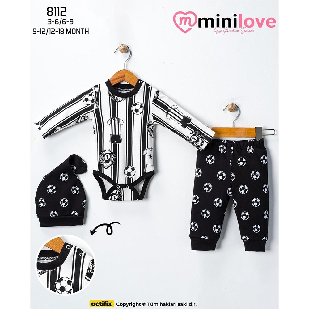 Mini love 8112 Bebe Penye Badili 3 Lü Taraftar Takımı 3-18 Ay