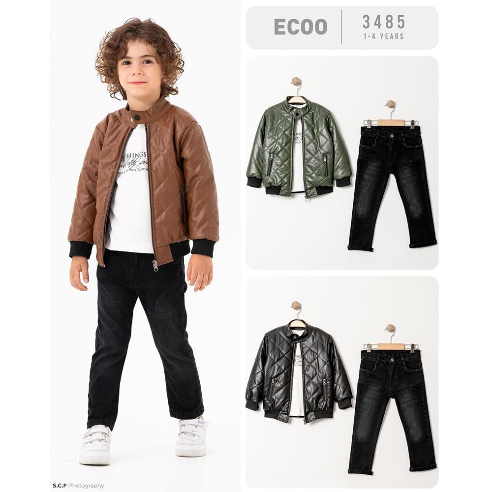 Ecoo Kids 3485 Erkek Çocuk Deri Montlu Kapitone Takım 1-4 Yaş