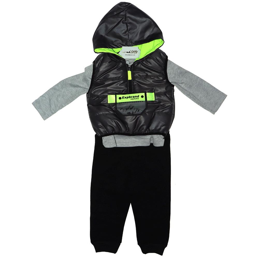 1934 Erkek 3 İp Fermuar Modelli Şişme 3lü Takım 1-4 Yaş