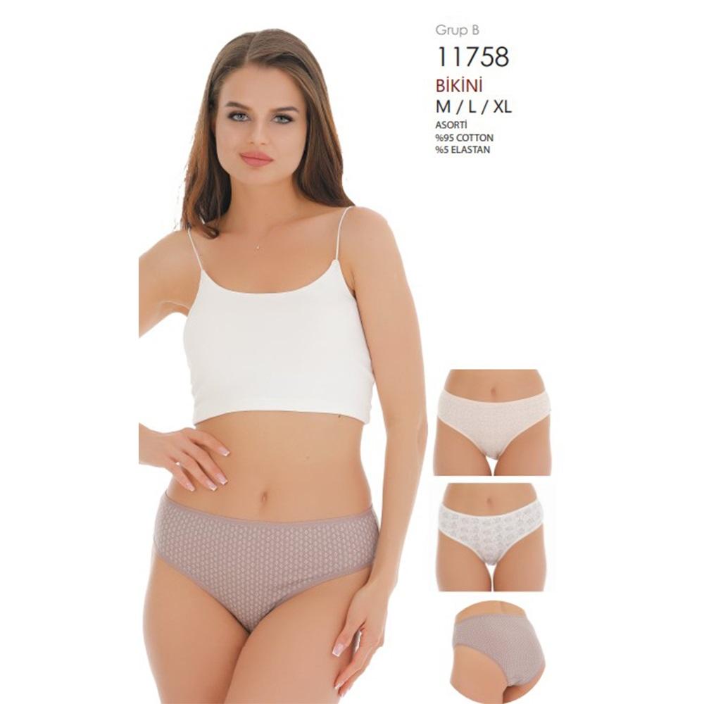 Berrak 11758 Bayan Penye Bikini Külot M-XL