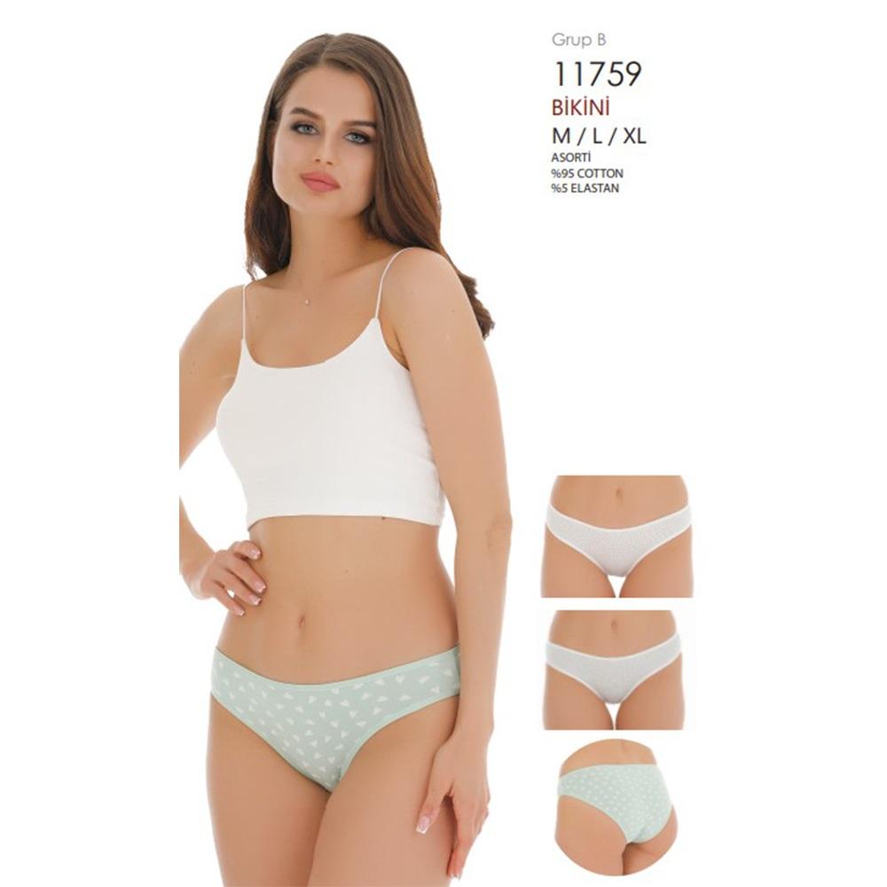 Berrak 11759 Bayan Penye Bikini Külot M-XL