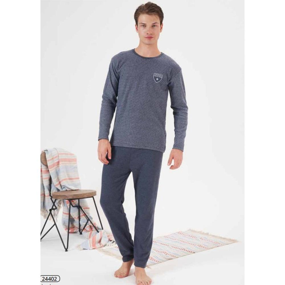 Estiva 24402 Erkek Penye İnterlok Şardonlu Pijama Takımı M-2 XL