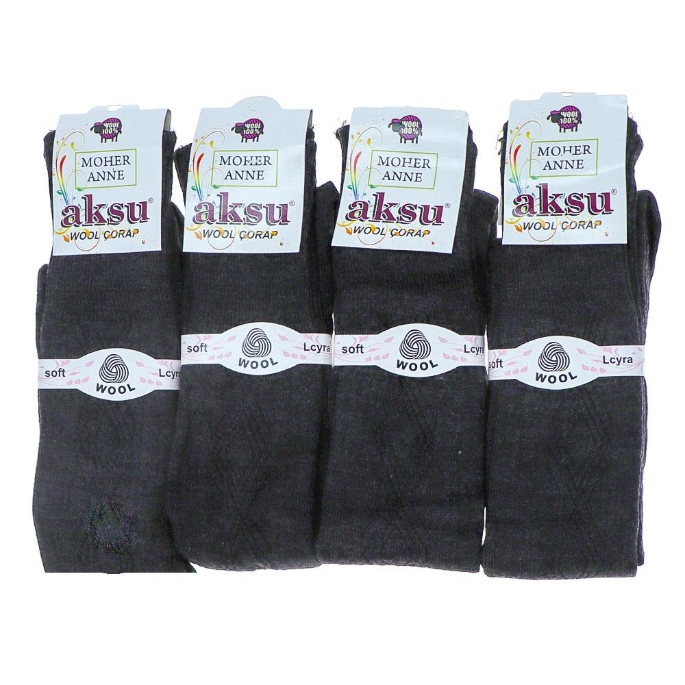 Aksu 0922 Bayan Moher Yün Dizaltı Çorap