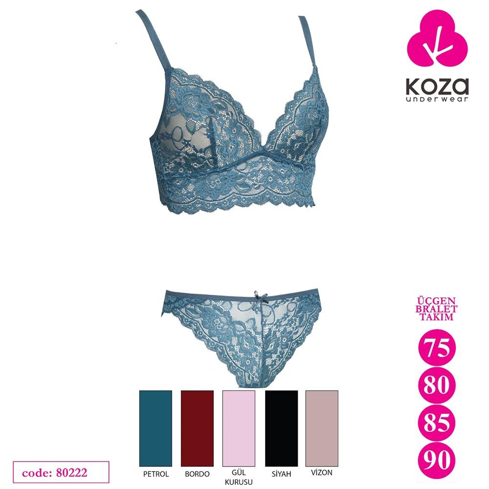 Koza 80222 Bayan Desteksiz Fantazi Bralet Sütyen Takımı 70-85