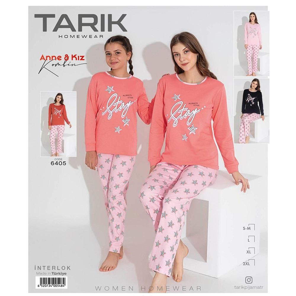 Tarık 6405 Bayan İnterlok U Kol Pijama Takımı S-2XL